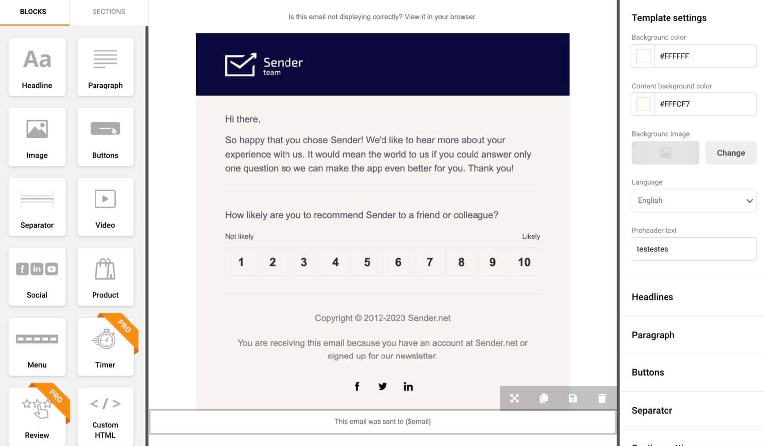 Sender_survey_review