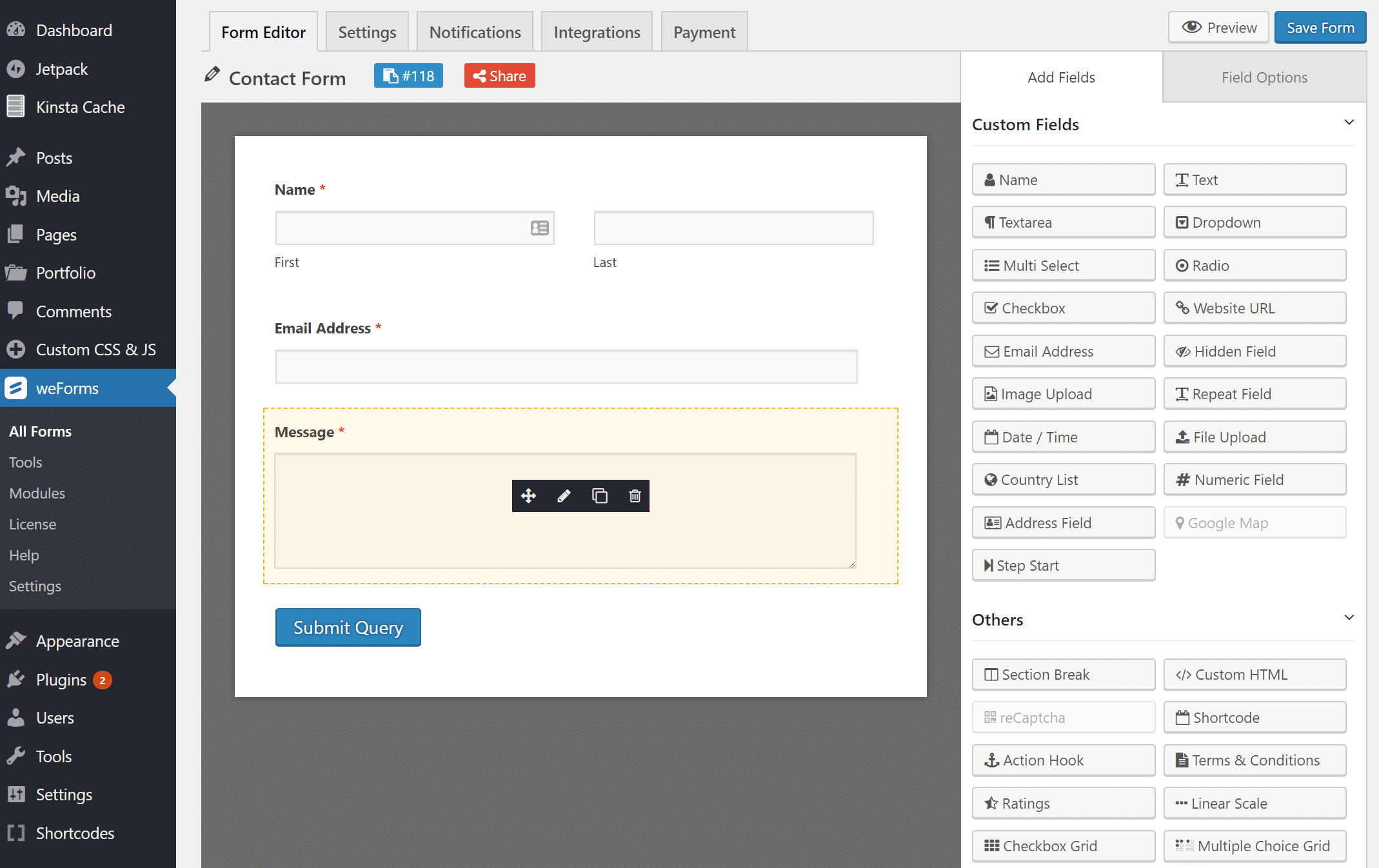 weForms_dashboard