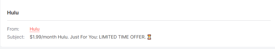 Hulu_subject_line_example